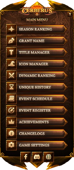Cerberus Online Custom UI Menu 3