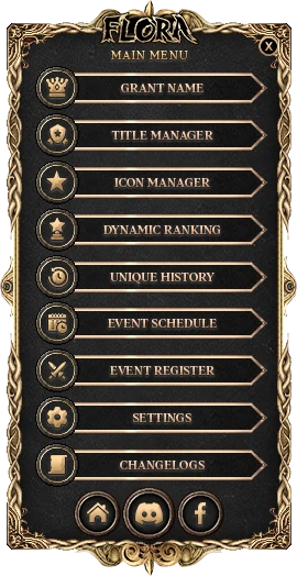 Flora Online Custom UI Menu
