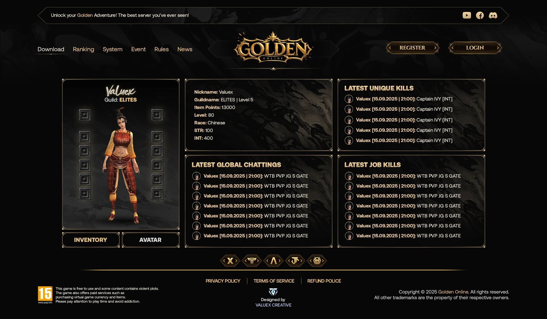 Golden Online Website Design