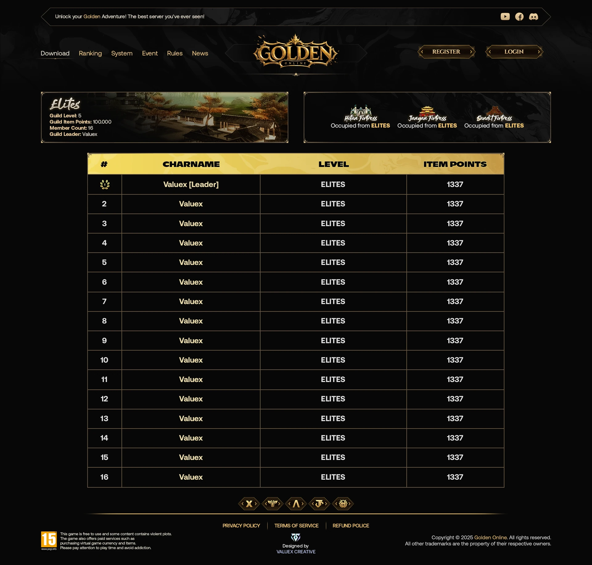 Golden Online Website Design
