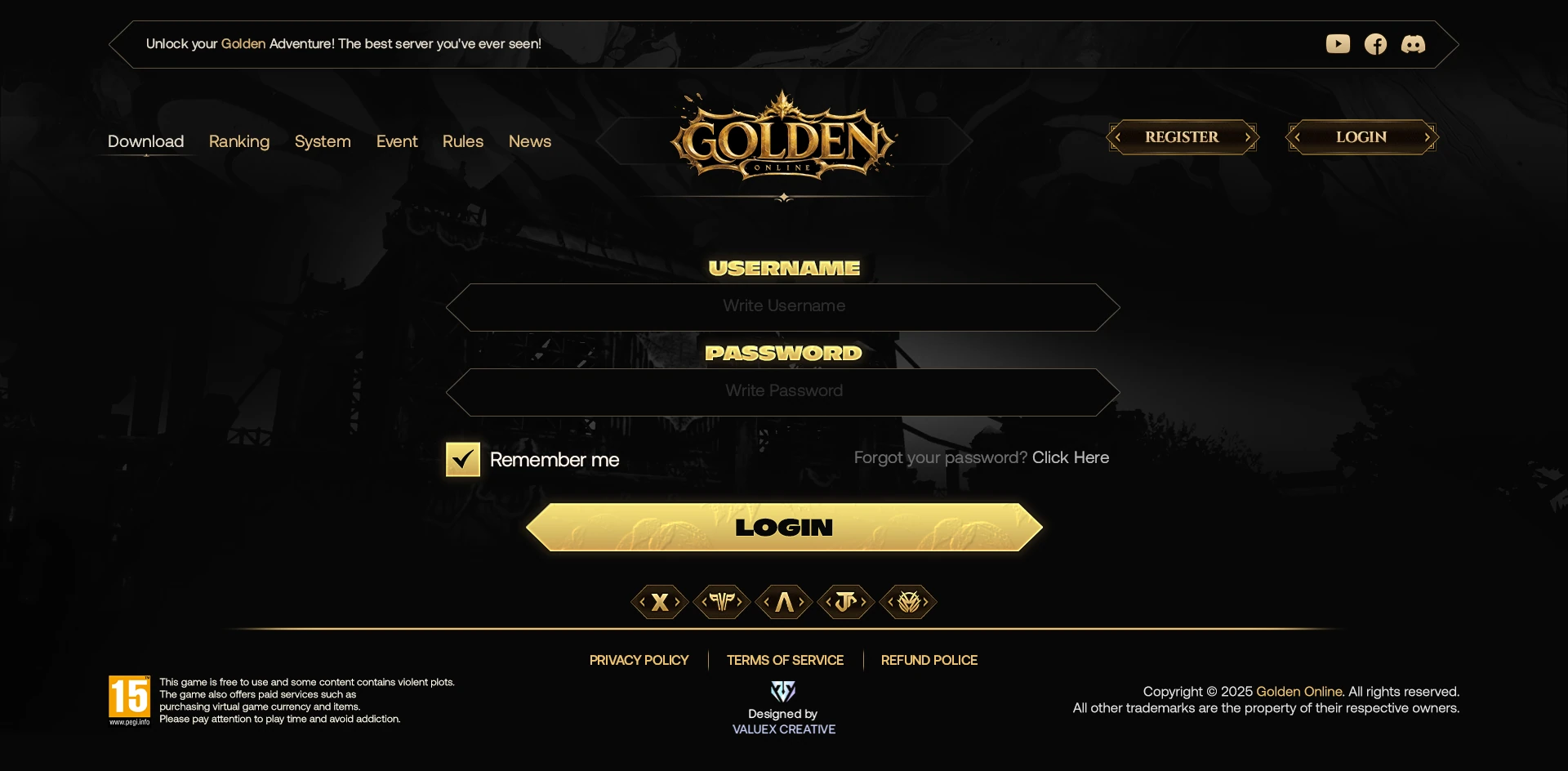 Golden Online Website Design