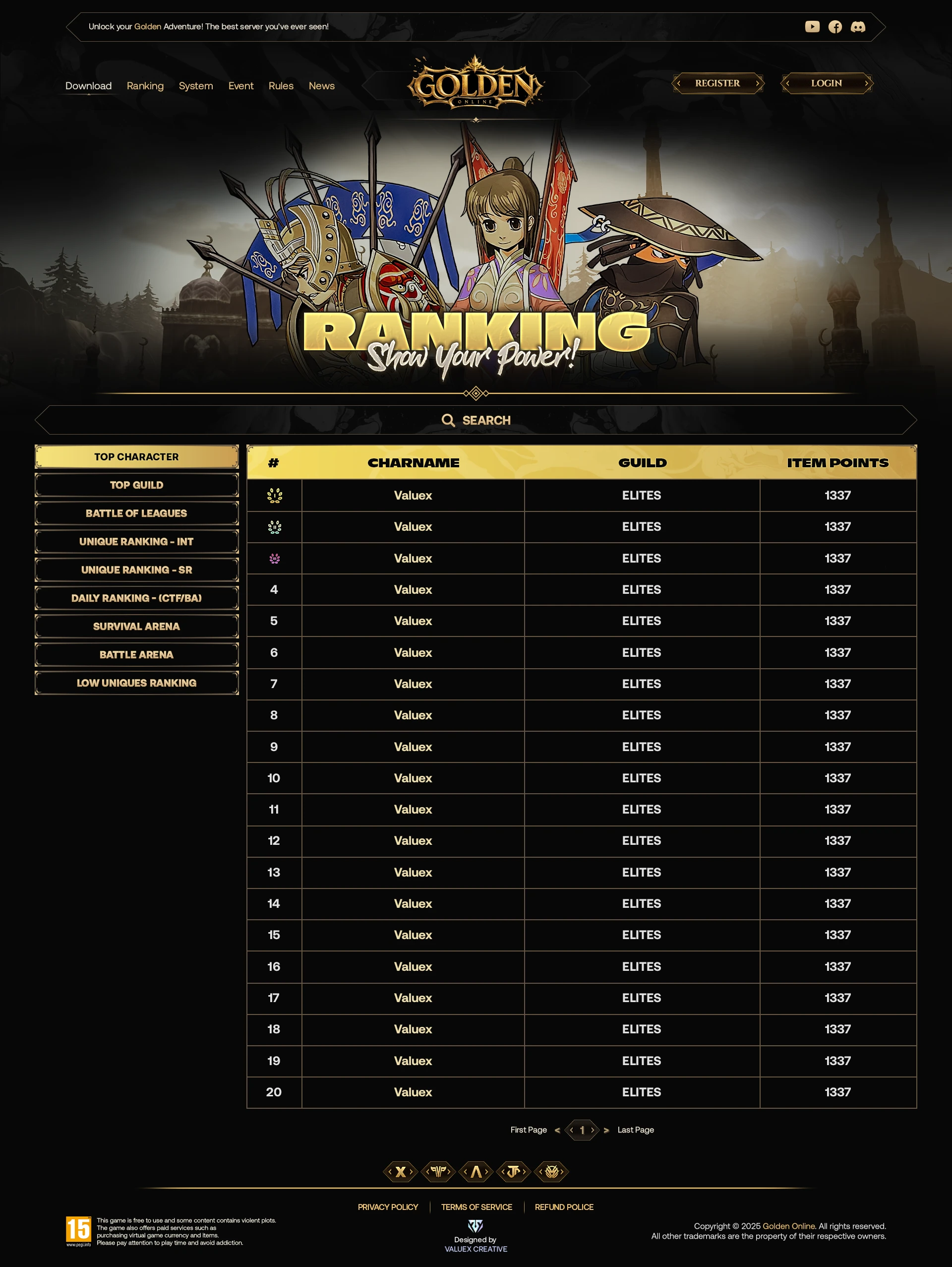 Golden Online Website Design