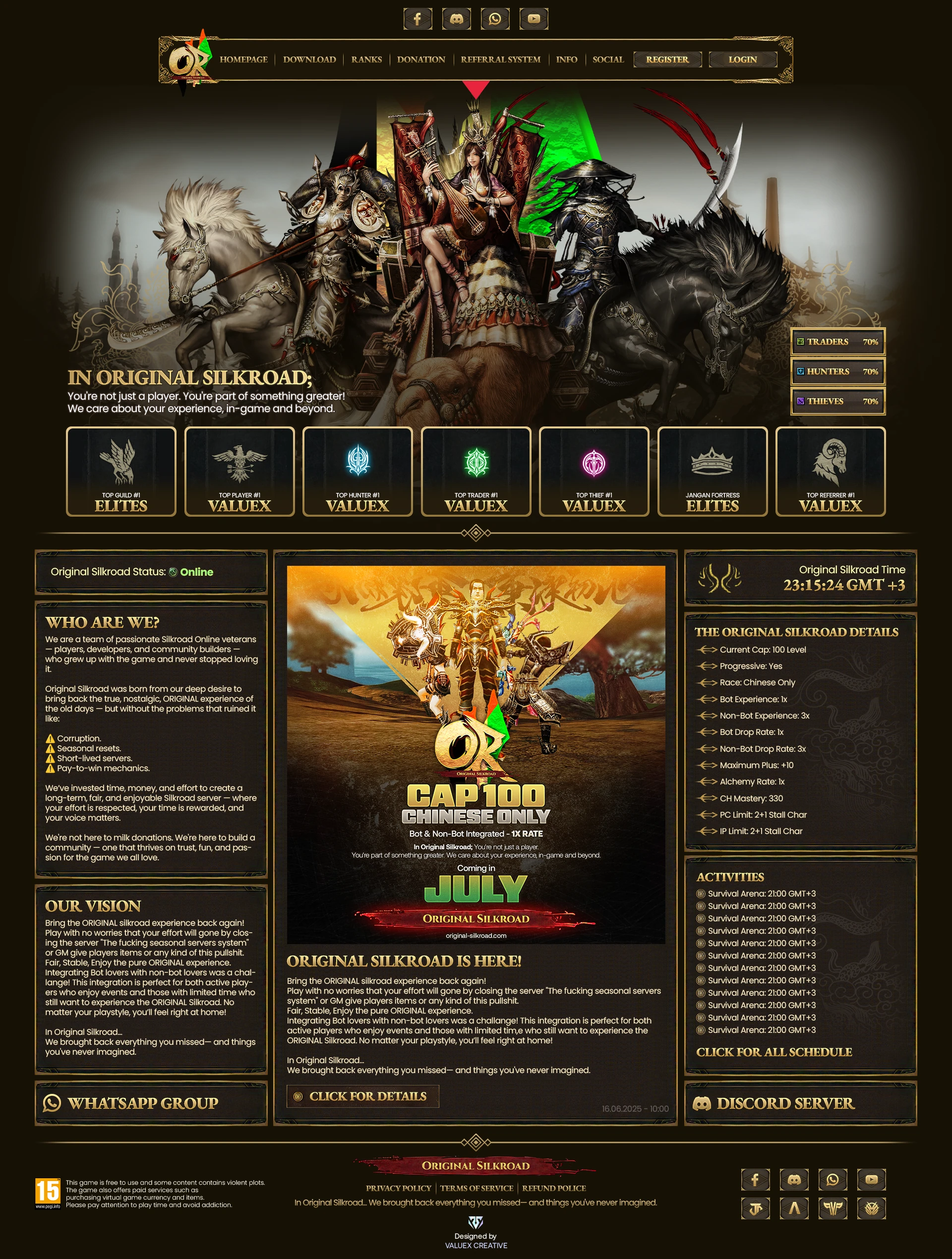Original Silkroad Website Design
