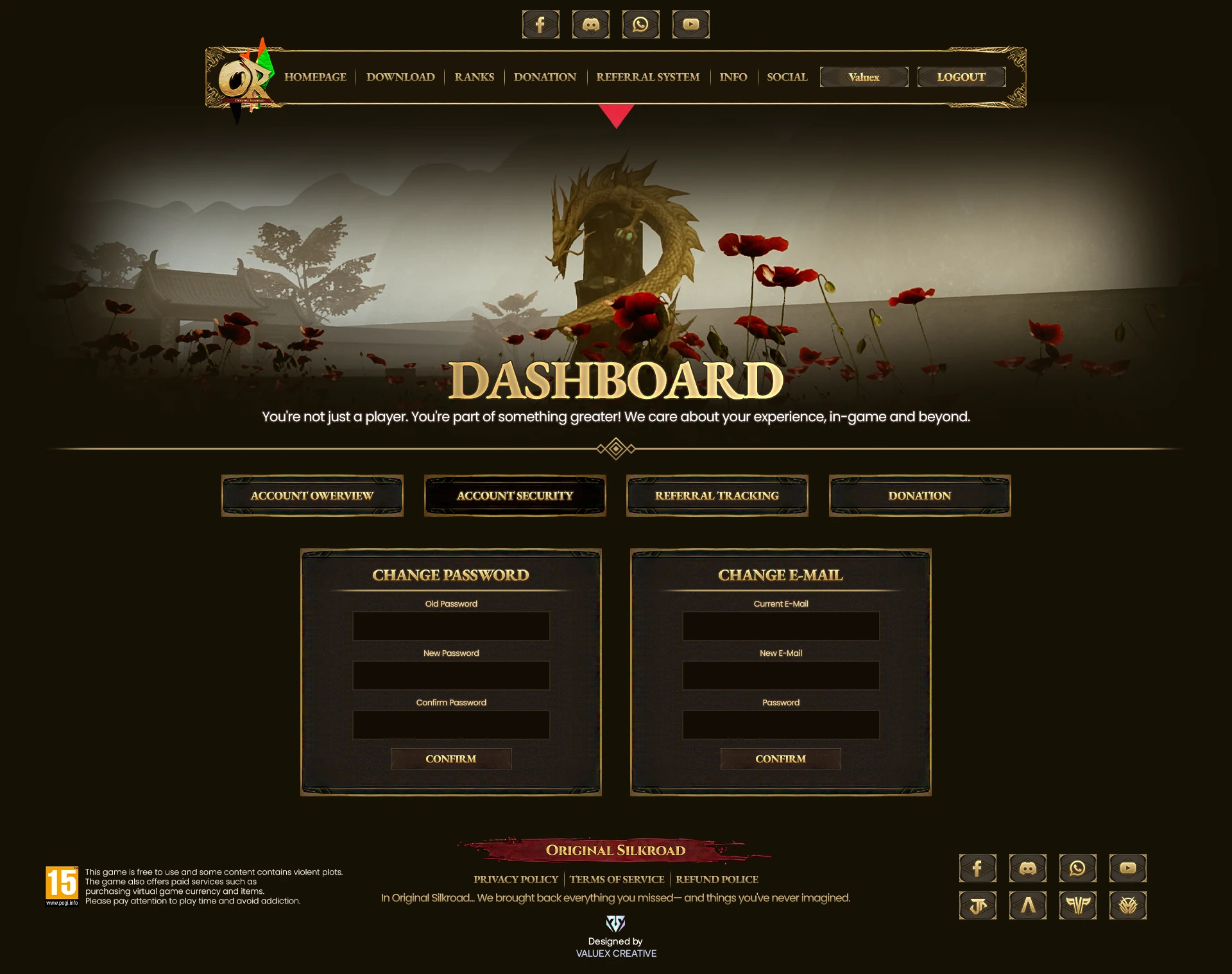Original Silkroad Website Design