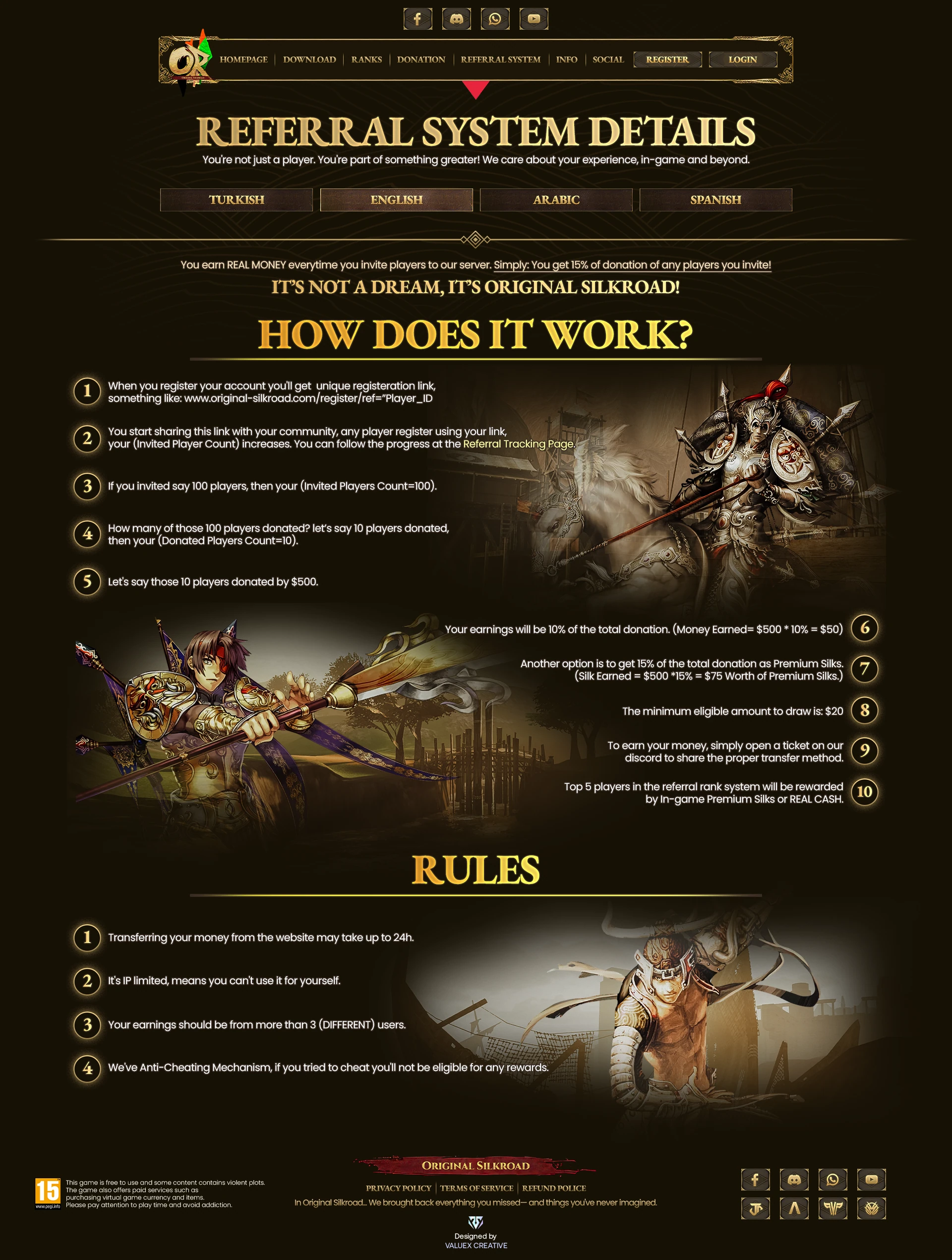 Original Silkroad Website Design